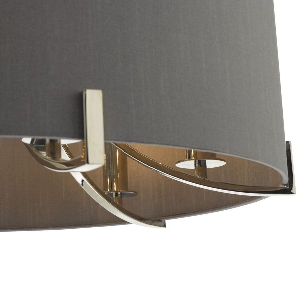 Veyron 6 Light Pendant Polished Nickel With Grey Shade - Image 3