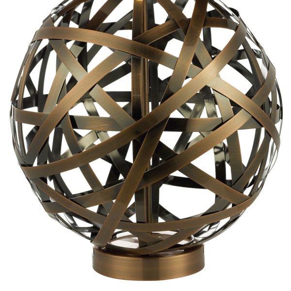 Voyage TL Woven Antique Copper Ball with Matching Lined Shade. - Image 2