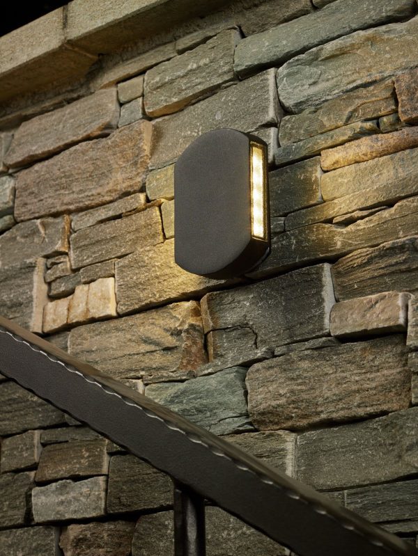 Vulcan Wall Light Gun Metal Grey IP44 LED - Image 7