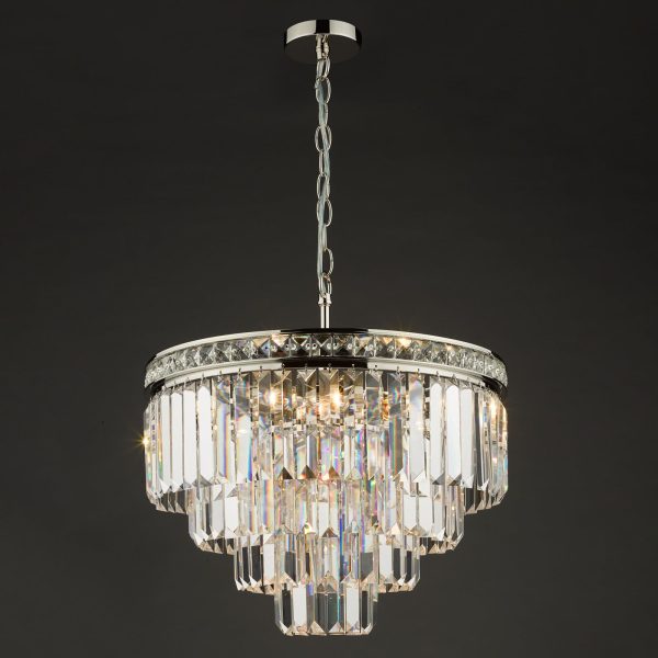 Vyana 4 Light Pendant Polished Nickel Crystal - Image 3