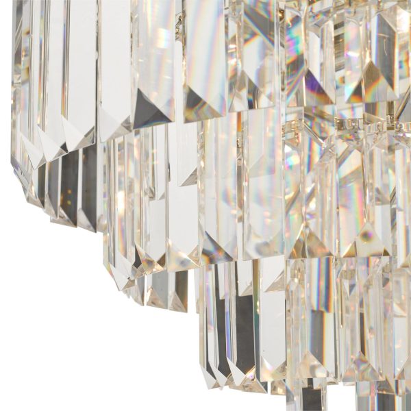 Vyana 4 Light Pendant Polished Nickel Crystal - Image 4