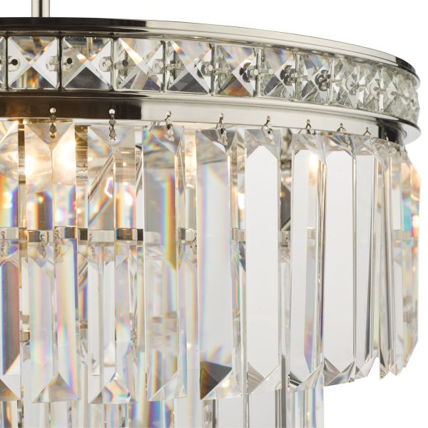 Vyana 4 Light Pendant Polished Nickel Crystal - Image 5