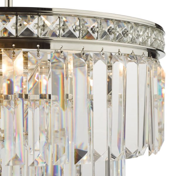 Vyana 4 Light Pendant Polished Nickel Crystal - Image 6