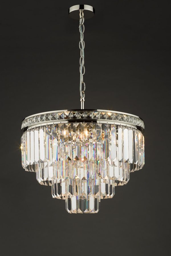 Vyana 4 Light Pendant Polished Nickel Crystal - Image 7