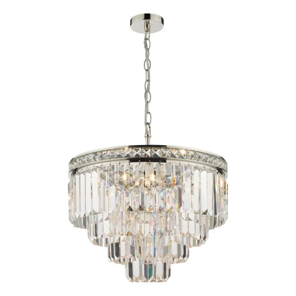 Vyana 4 Light Pendant Polished Nickel Crystal - Image 8