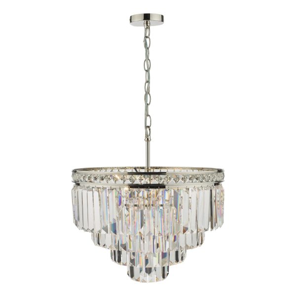 Vyana 4 Light Pendant Polished Nickel Crystal - Image 9