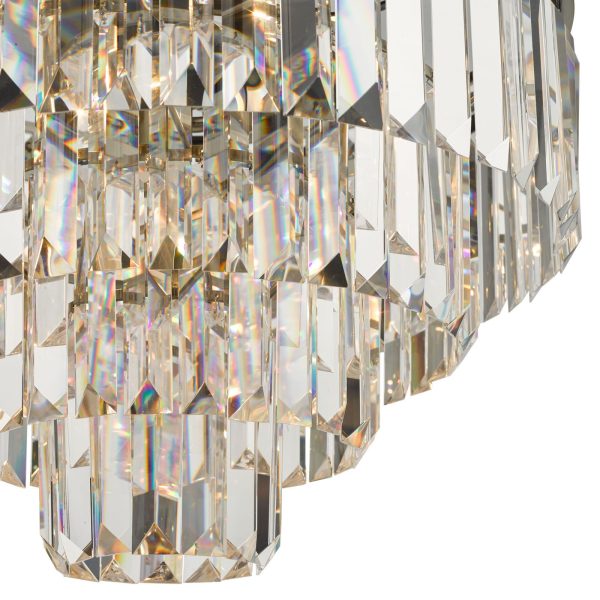 Vyana 4 Light Pendant Antique Brass Crystal - Image 4