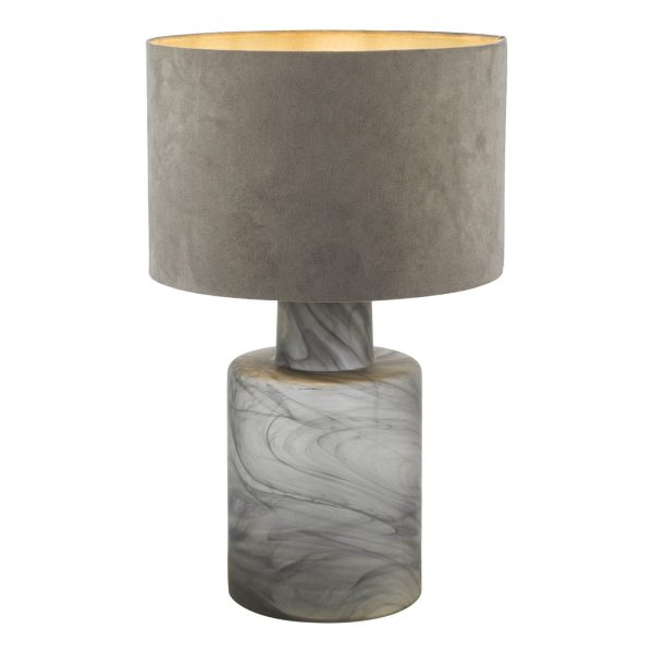 Wanda Table Lamp Smoked Glass With Shade - Image 4