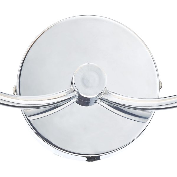 Watson 2 Light Wall Light Polished Chrome Opal Glass