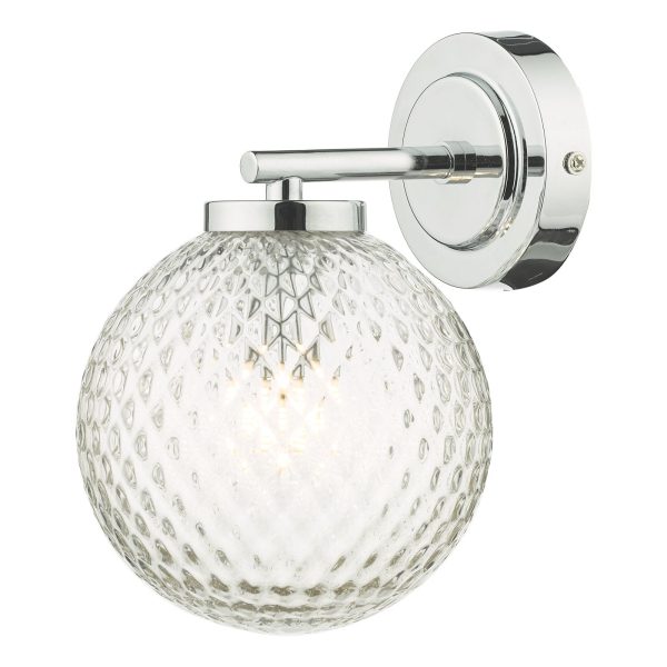 Wayne Wall Light Polished Chrome Glass IP44 - Image 2