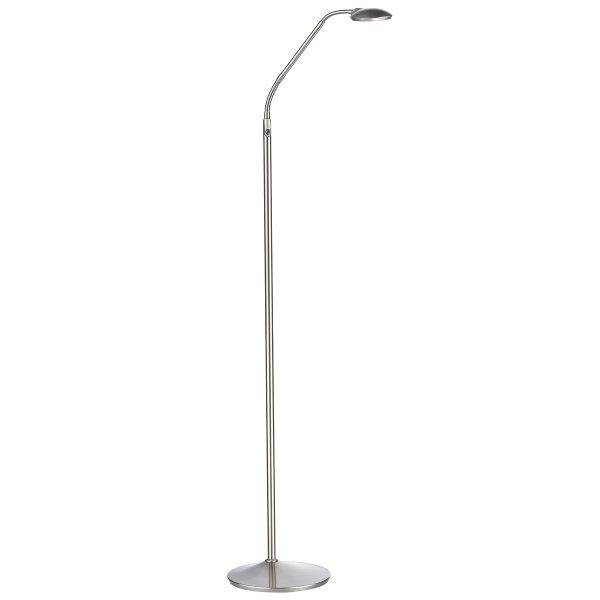 Wellington Floor Lamp Satin Chrome LED - Image 4