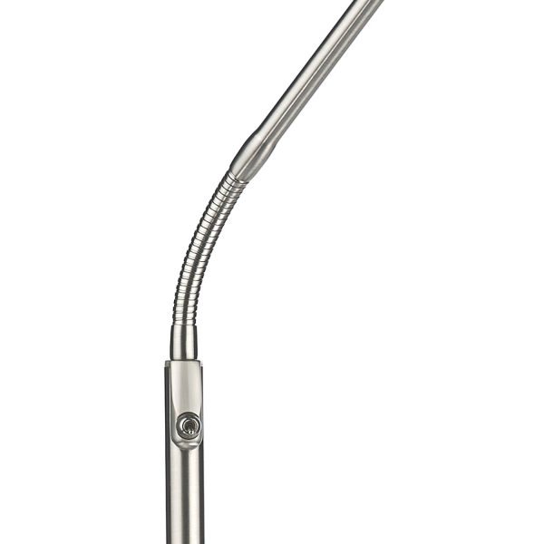 Wellington Floor Lamp Satin Chrome LED - Image 2