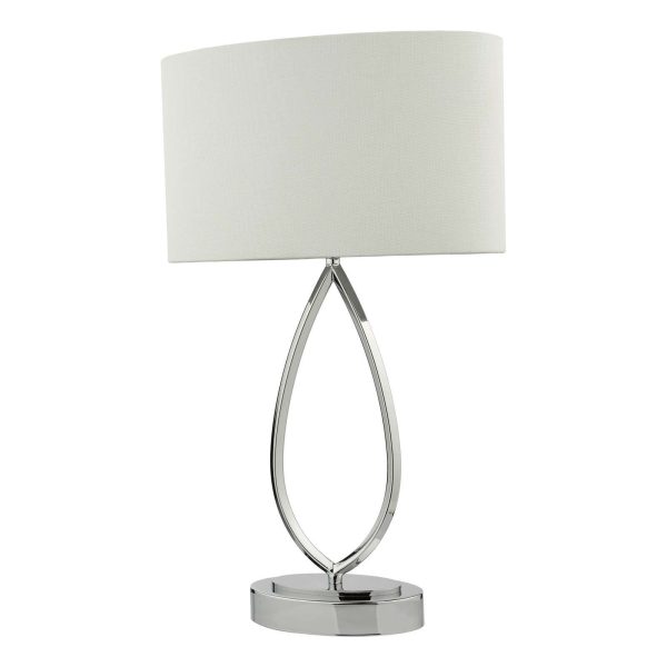 Wyatt Touch Table Lamp Polished Chrome With Shade - Image 2