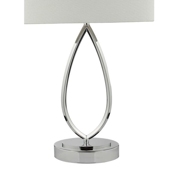 Wyatt Touch Table Lamp Polished Chrome With Shade - Image 3