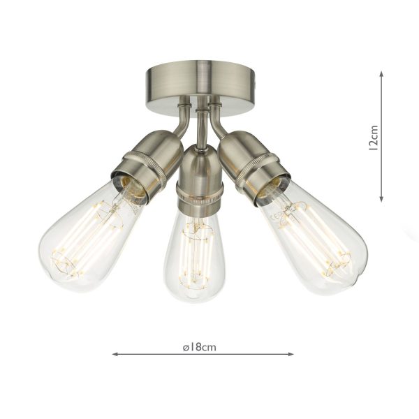 Yao 3 Light Flush Satin Nickel - Image 3