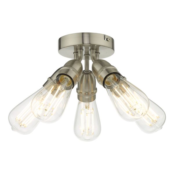 Yao 5 Light Flush Satin Nickel - Image 4