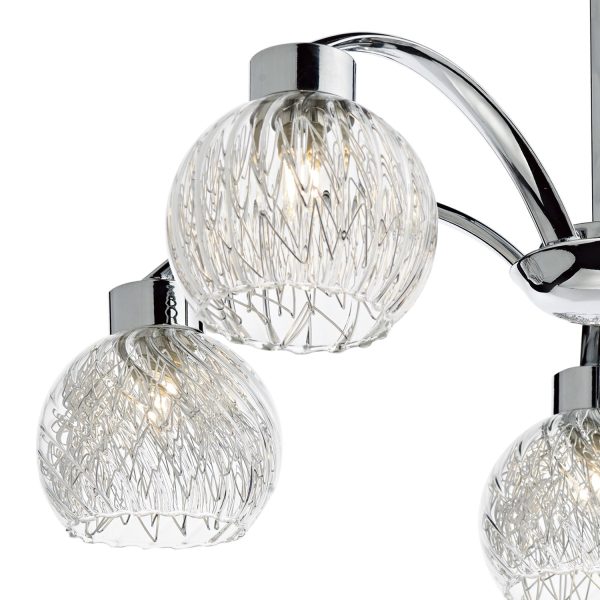 Yasmin 5 Light Semi Flush Polished Chrome - Image 2