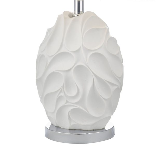 Zachary Table Lamp White Oval With Shade - Image 2