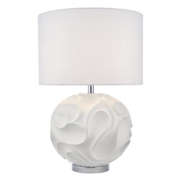 Zachary Table Lamp White Round Cw Shd - Image 4