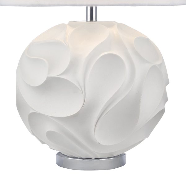 Zachary Table Lamp White Round Cw Shd - Image 3