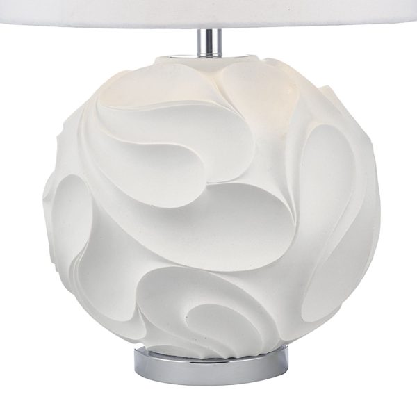 Zachary Table Lamp White Round Cw Shd - Image 2