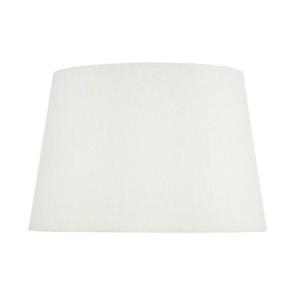 Zala White Linen Tapered Drum Shade 20cm