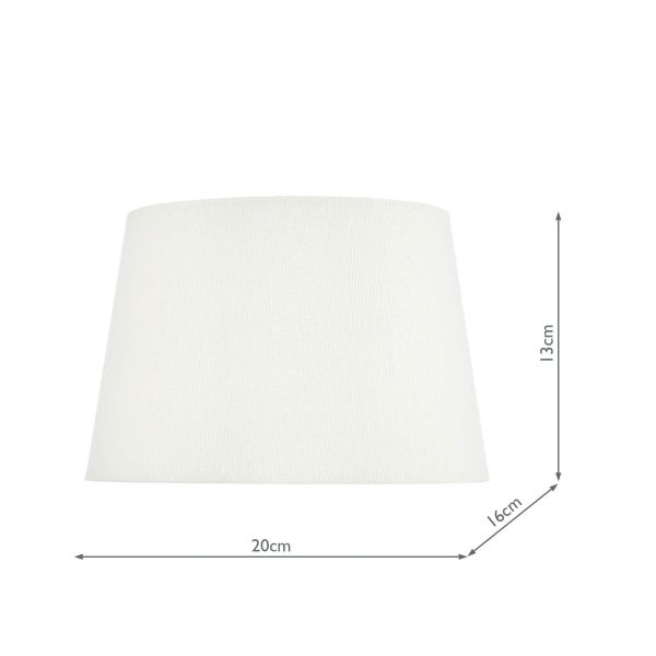 Zala White Linen Tapered Drum Shade 20cm - Image 3