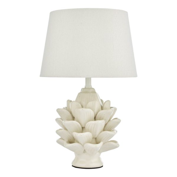 Zala Table Lamp Cream Ceramic With Shade - Image 2