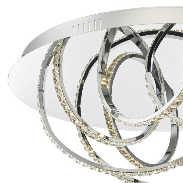 Zancara 7lt Flush Polished Chrome and Crystal LED - Image 2