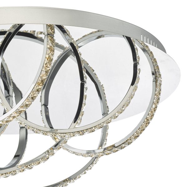 Zancara 7lt Flush Polished Chrome and Crystal LED - Image 3