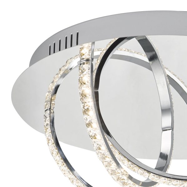 Zancara 4Lt Flush Polished Chrome and Crystal LED - Image 3