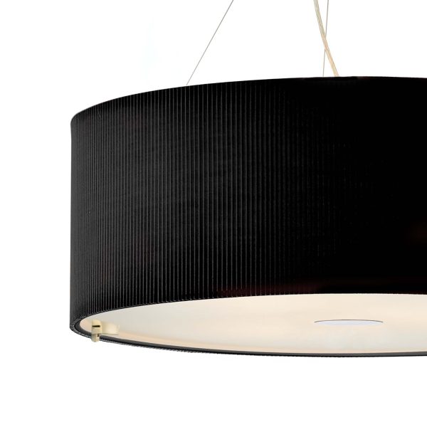 Zaragoza 6 Light Pendant Black 90CM - Image 2