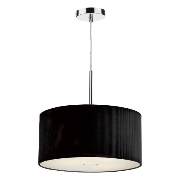 Zaragoza 3 Light Pendant Black 400MM