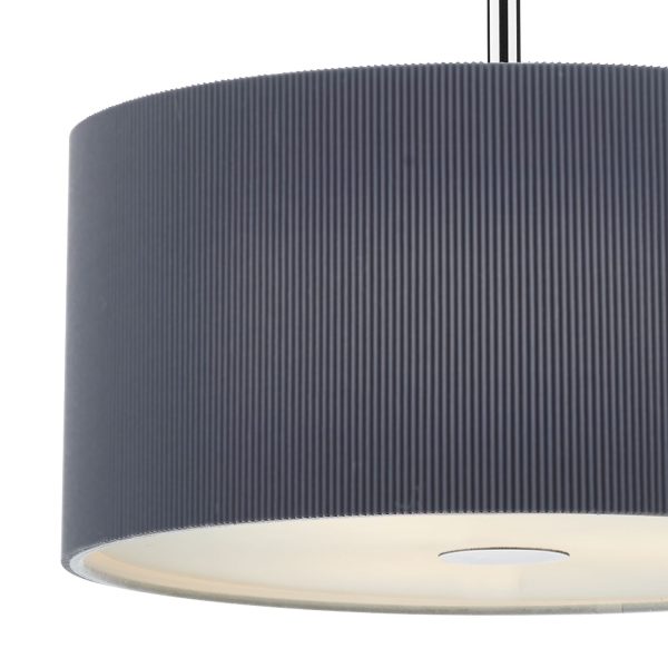 Zaragoza 3 Light Pendant 40CM Grey - Image 2