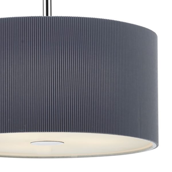 Zaragoza 3 Light Pendant 40CM Grey - Image 3