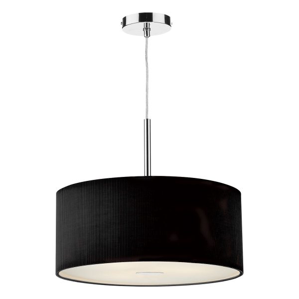 Zaragoza 3 Light Pendant Black 600MM