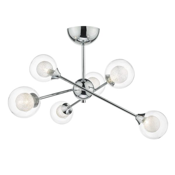 Zeke 6 Light Semi Flush Polished Chrome - Image 4