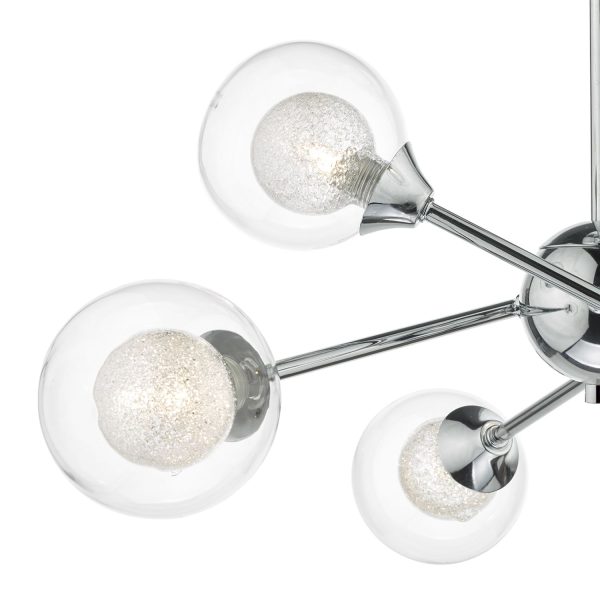 Zeke 6 Light Semi Flush Polished Chrome - Image 2