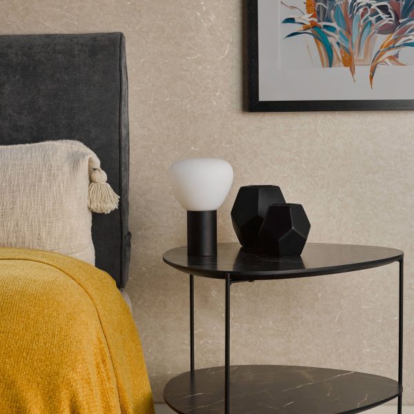 Zorah Table Lamp Opal Glass and Matt Black - Image 4