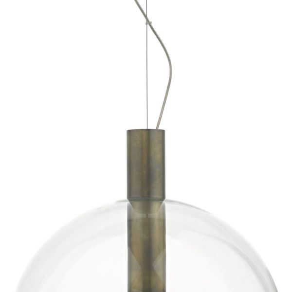 Zula 1lt Pendant Glass & Aged Bronze - Image 3