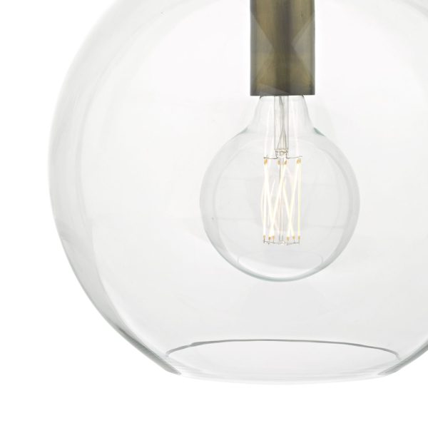 Zula 1lt Pendant Glass & Aged Bronze - Image 5