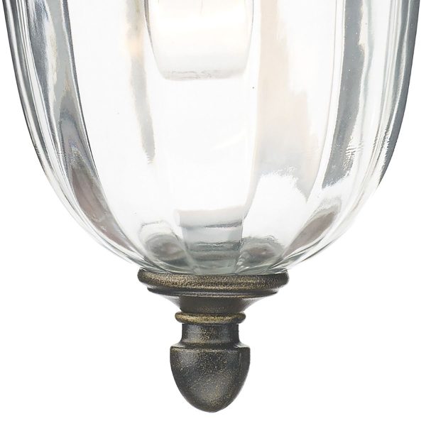 Aldgate Wall Light Outdoor Black Gold IP44 - Image 4