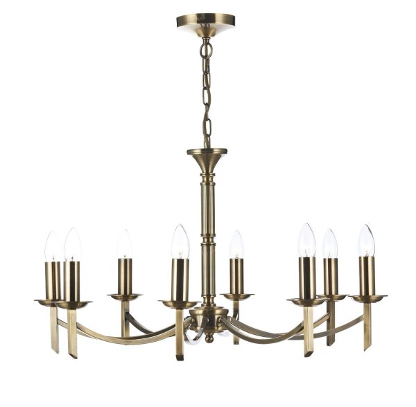 Ambassador 8 Light Dual Mount Pendant Antique Brass - Image 2