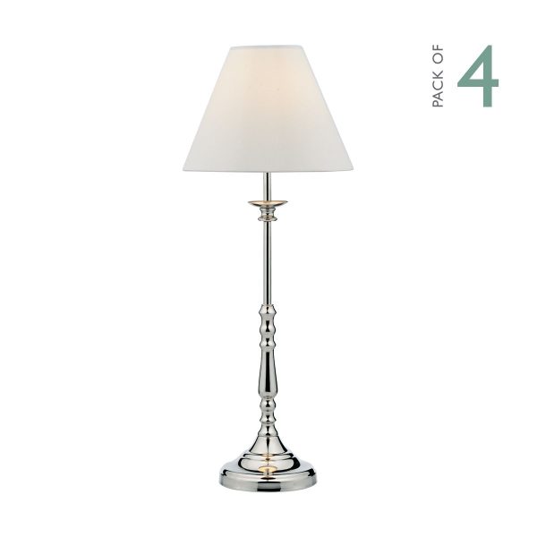 Blenheim Table Lamp Polished Nickel With Shade (Multipack) - Image 3