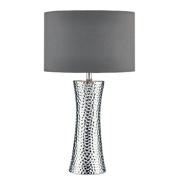 Bokara Table Lamp Silver With Shade