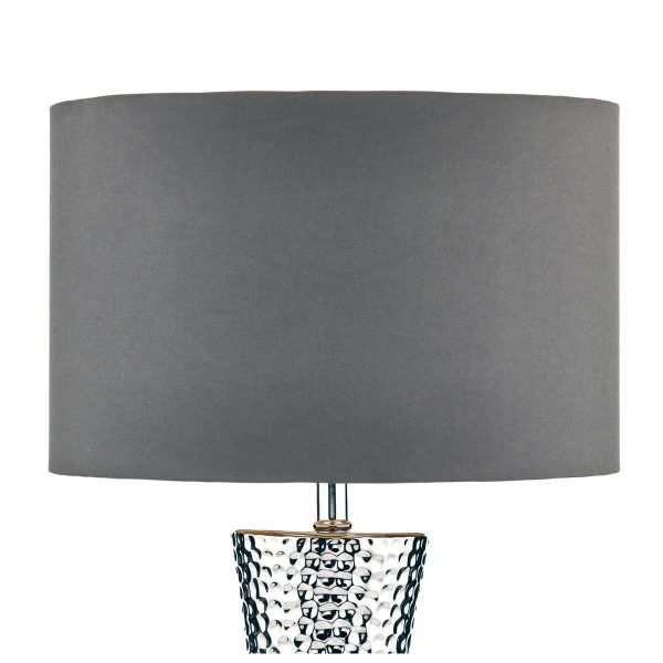 Bokara Table Lamp Silver With Shade - Image 3