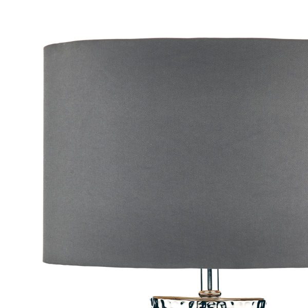 Bokara Table Lamp Silver With Shade - Image 4