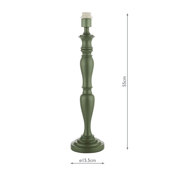 Caycee Table Lamp Green Base Only - Image 5