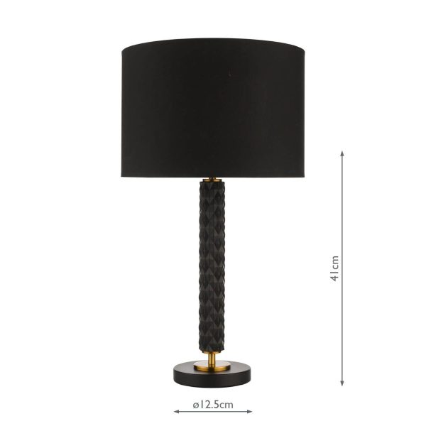 Emani Table Lamp Black Aged Gold Base Only - Image 7