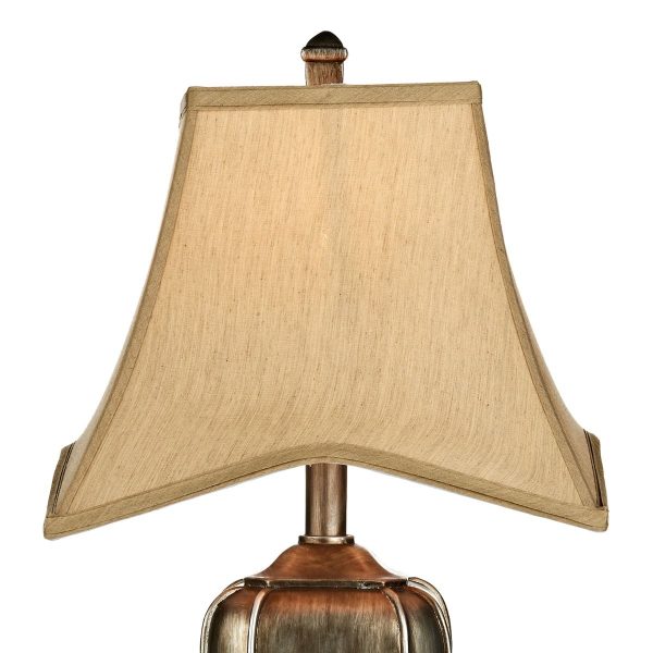 Emlyn Table Lamp Silver/Gold With Shade - Image 3